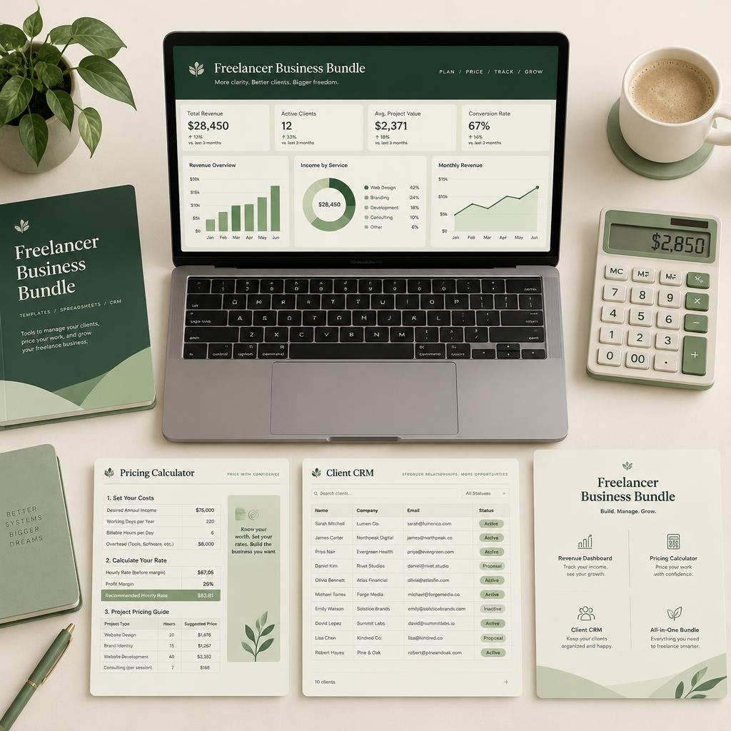 Freelancer Business Bundle mockup