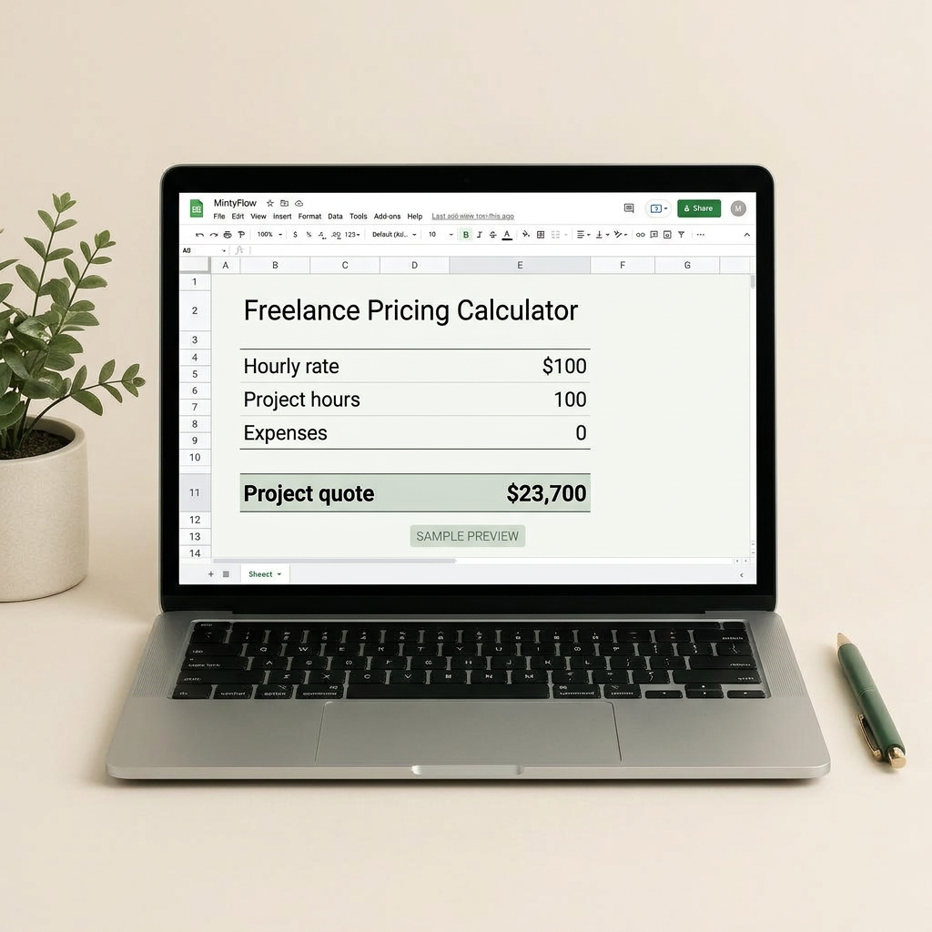 Freelance Pricing Calculator mockup
